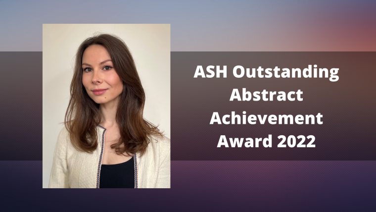 Alexandra Preson, ASH Outstanding Abstract Achievement Award 2022 winner.